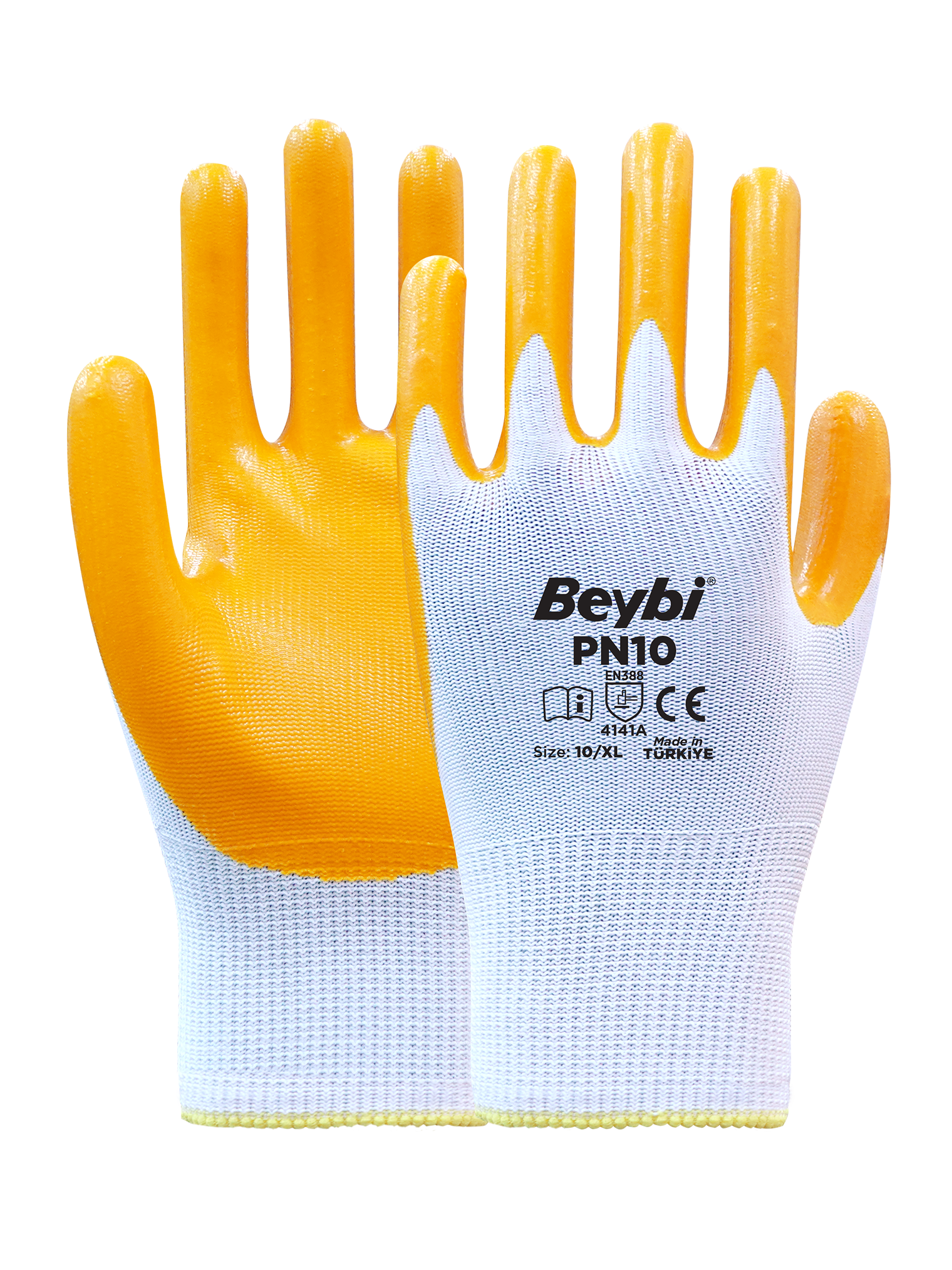 PN10 Polyester Örme Nitril Eldiven