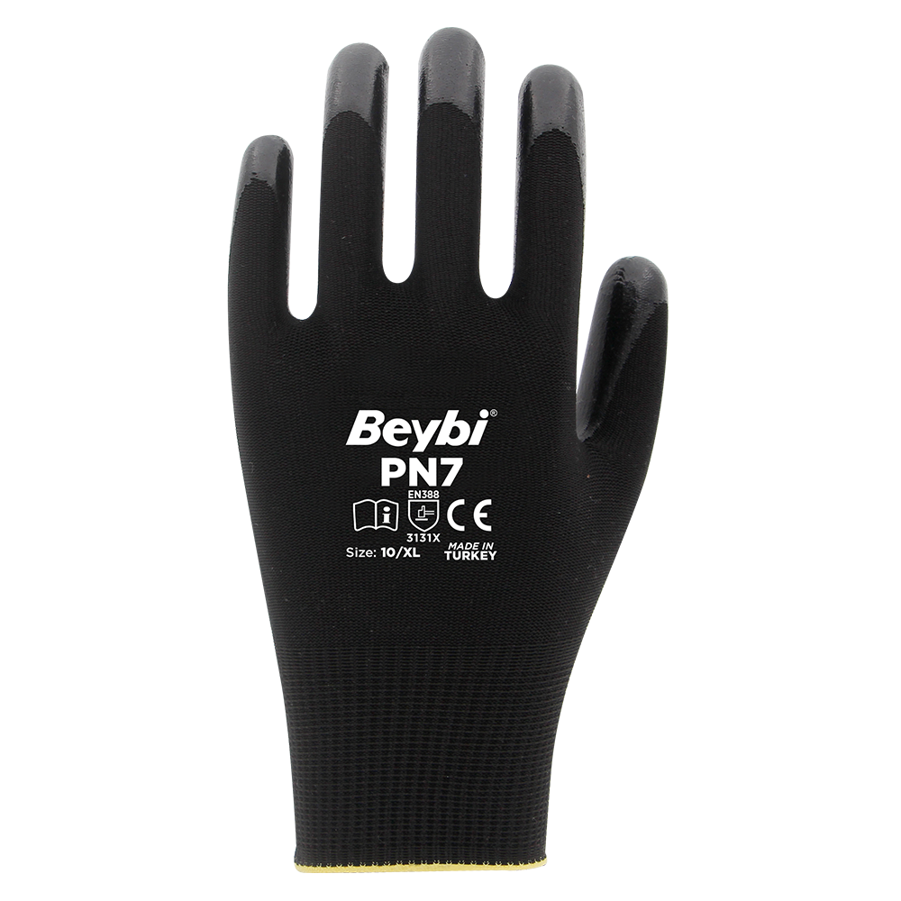 PN7 Polyester Örme Nitril Eldiven