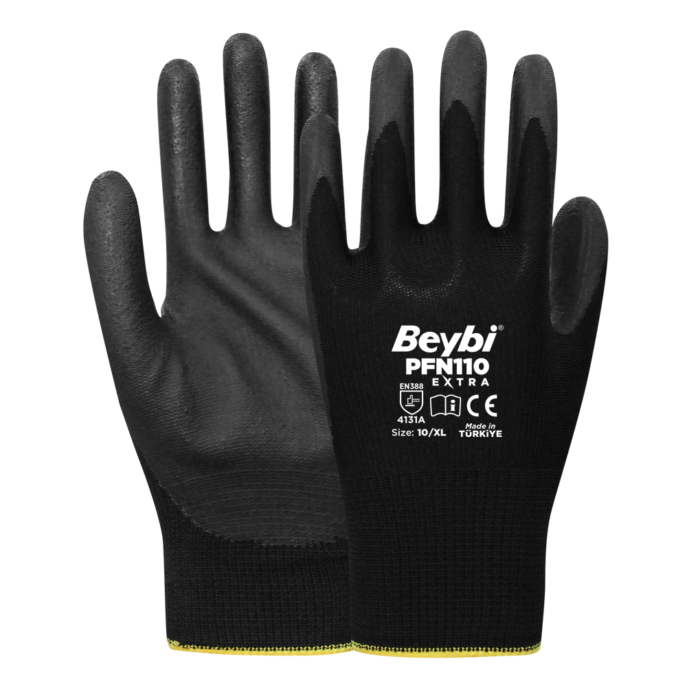 PFN110 Extra Polyester Örgü Üzeri ½ Köpük Nitril Kaplı Eldiven