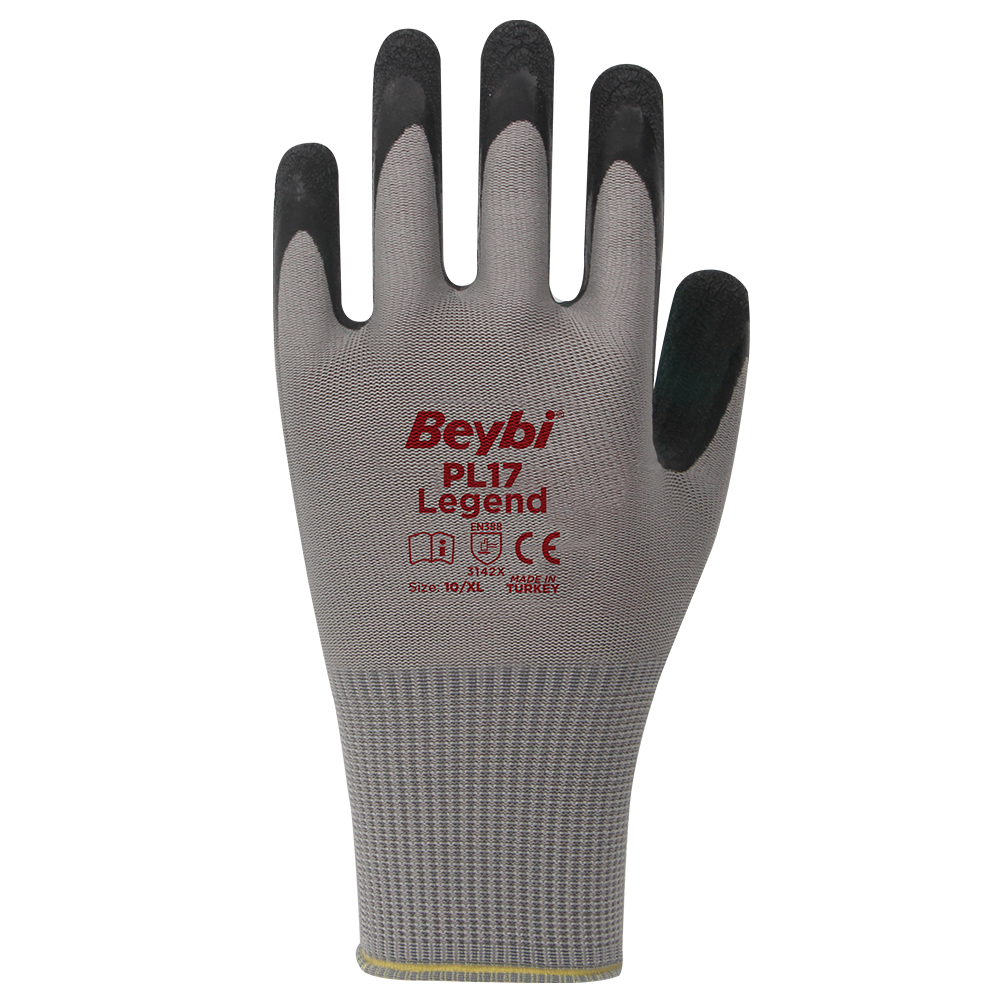 PL17 Legend Polyester Knitted Latex Gloves