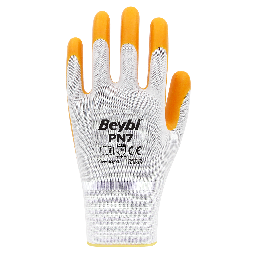 PN7 Polyester Örme Nitril Eldiven