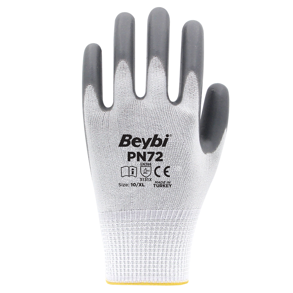 PN72 Polyester Örme Nitril Eldiven