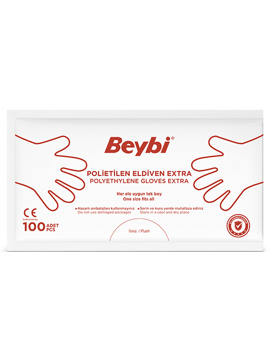 PET (Polyethylene) Glove Extra 9 GR- 100 sachets