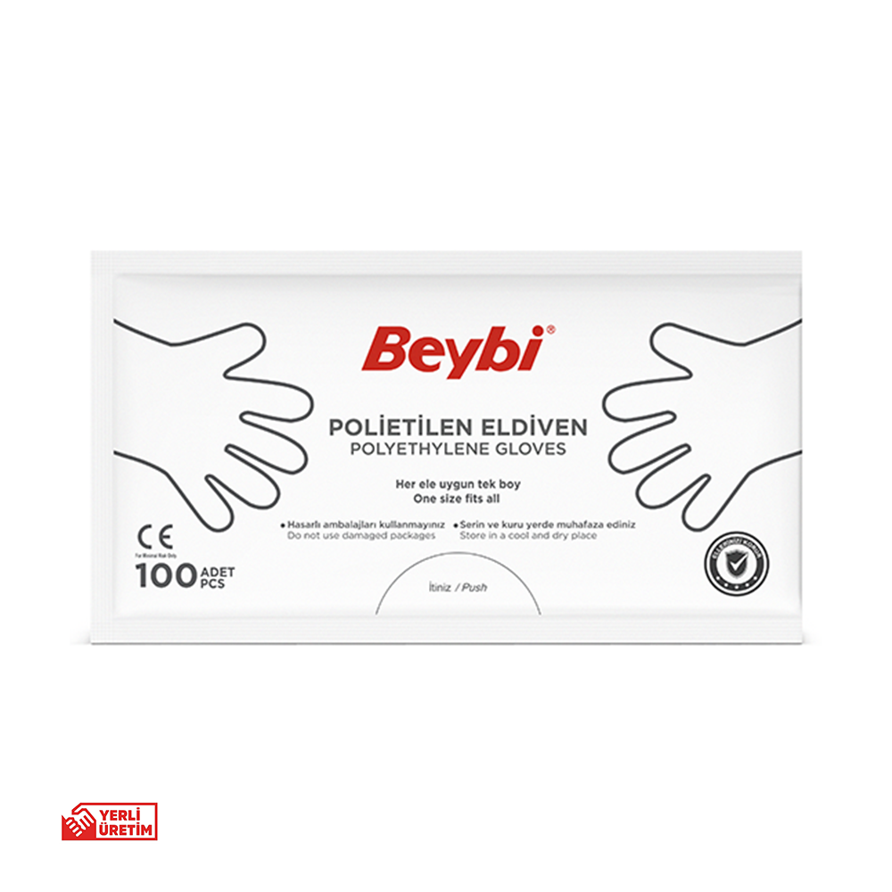 PET (Polietilen) Eldiven 6 GR- 100'lük Poşet