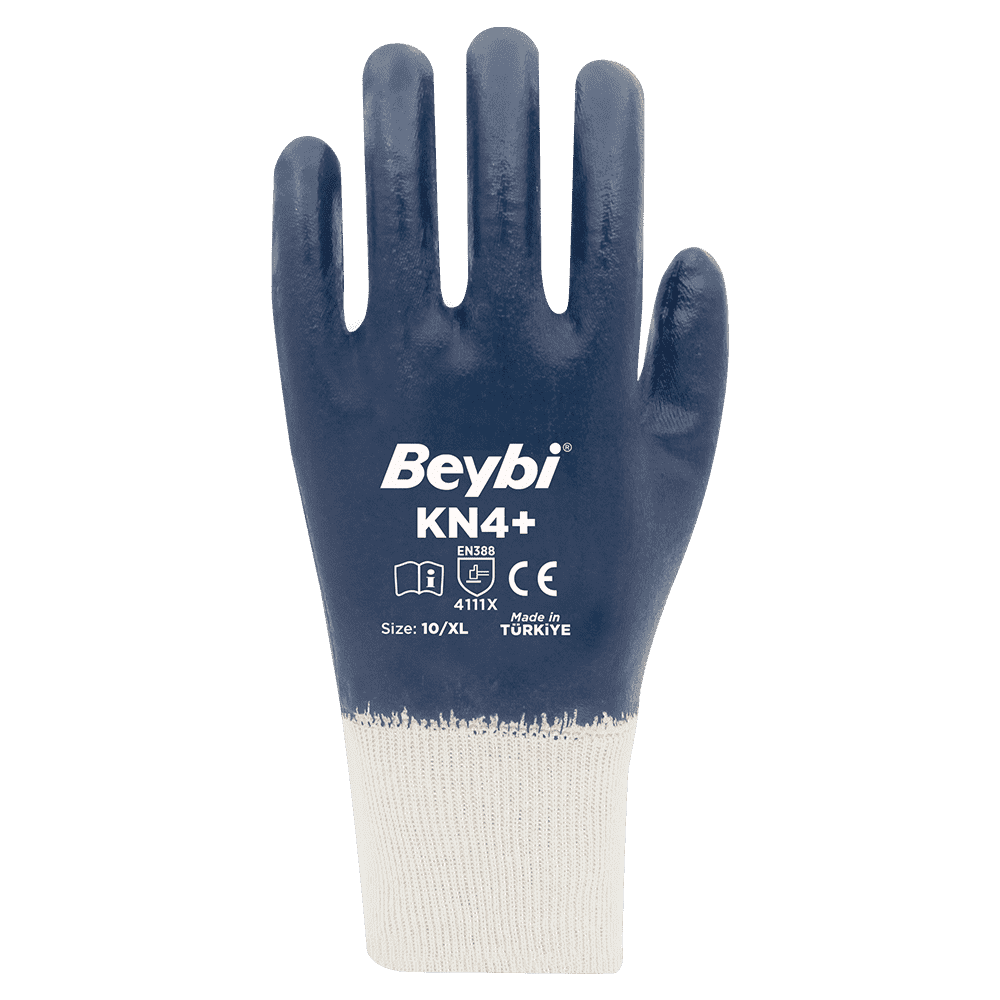 KN4+ Cotton Nitrile Gloves
