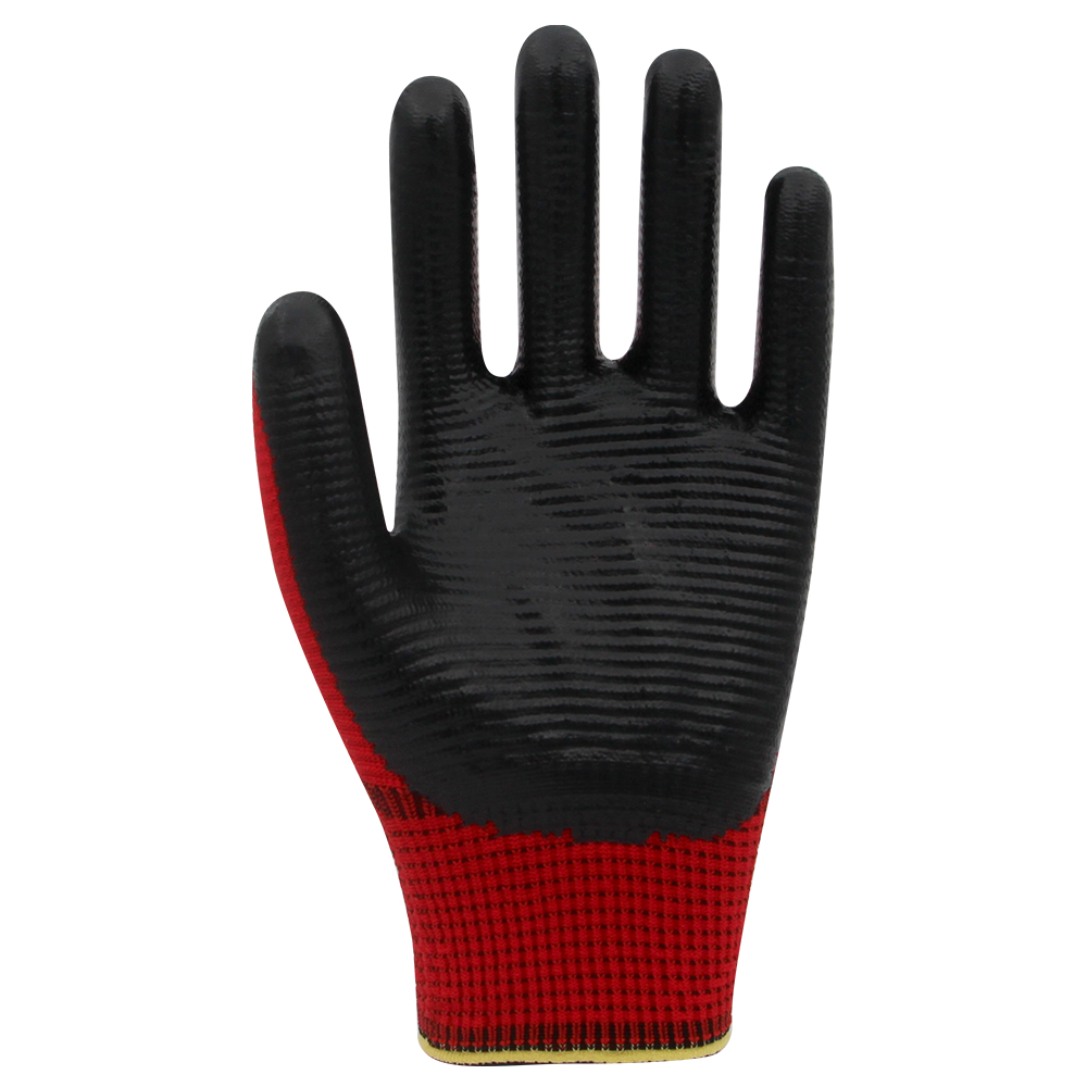 PN5 Zebra Polyester Örme Nitril Eldiven