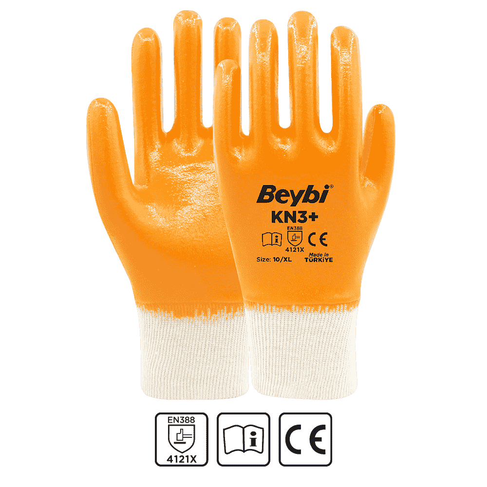 KN3+ Cotton Nitrile Gloves