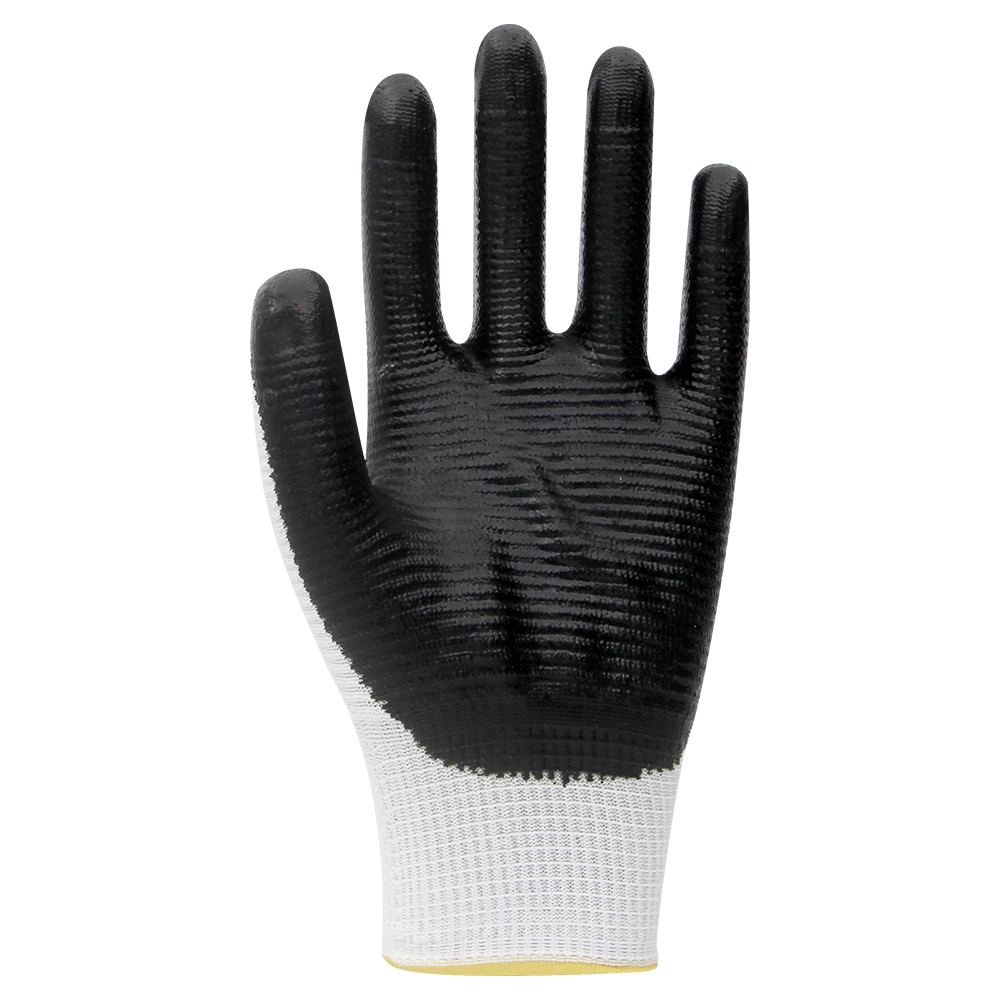 PN5 Zebra Polyester Örme Nitril Eldiven
